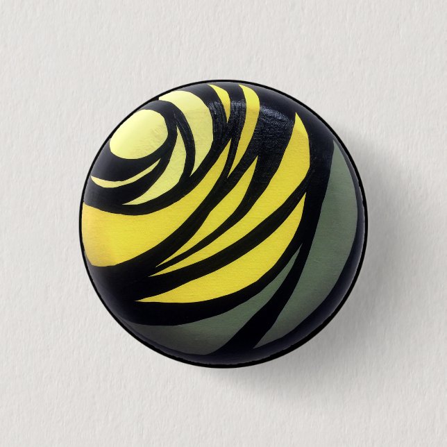 Bóton Redondo 2.54cm Botão amarelo de Chakra (Frente)