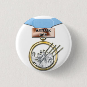 Bóton Redondo 2.54cm Botão antiaéreo da medalha do ás