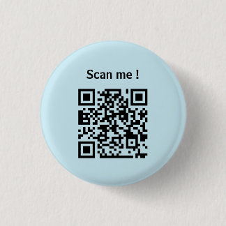 Bóton Redondo 2.54cm botão azul de promoção de site de código qr person
