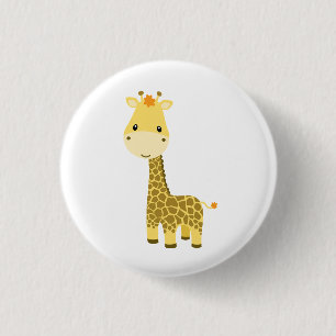 Bóton Redondo 2.54cm Botão Baby Giraffe