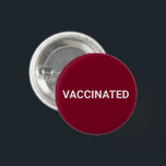 Bóton Redondo 2.54cm Botão branco burgundy, vacinado<br><div class="desc">Botão branco de pino branco e cheio de peso minimalista estilo elegante simples e simples</div>