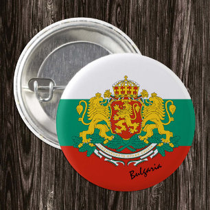 Bóton Redondo 2.54cm Botão Bulgária, moda patriótica de bandeira búlgar