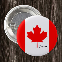 Bóton Redondo 2.54cm Botão Canadá, moda patriótica canadense de bandeir
