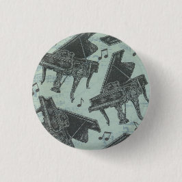 Bóton Redondo 2.54cm Botão chave da música do piano