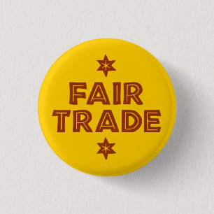 Bóton Redondo 2.54cm Botão com o slogan FAIR TRADE