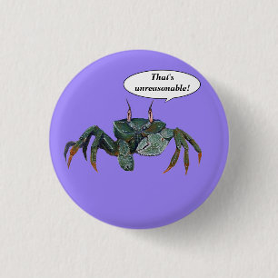 Bóton Redondo 2.54cm Botão Crabby do caranguejo