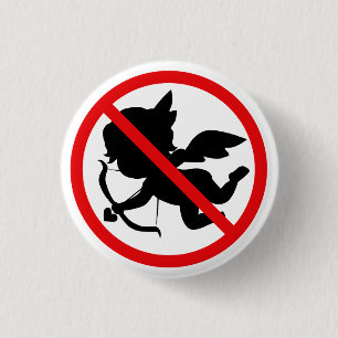 Bóton Redondo 2.54cm Botão Cupido de Banimento