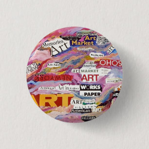 Bóton Redondo 2.54cm Botão da arte