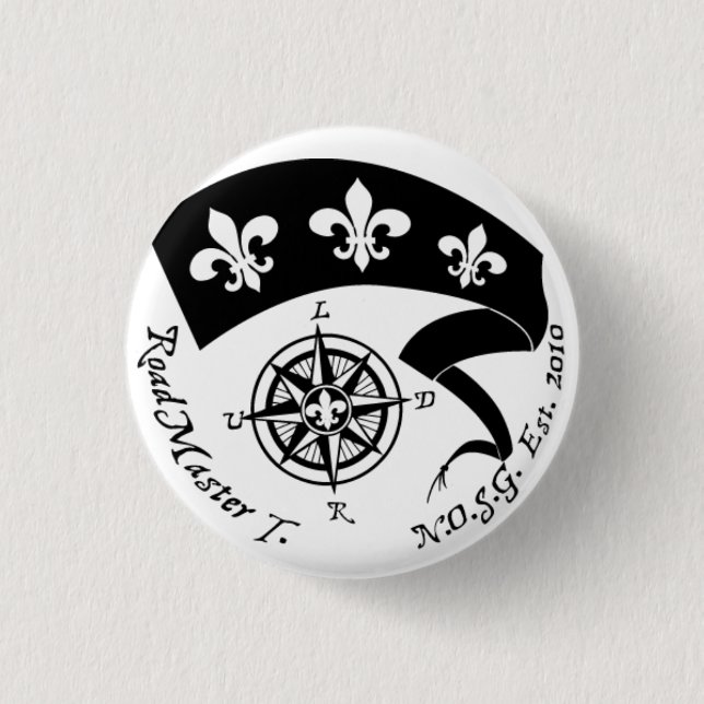 Bóton Redondo 2.54cm Botão da assinatura de RoadMaster T. (Frente)