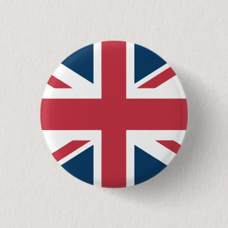 Bóton Redondo 2.54cm Botão da Bandeira Britânica Union Jack