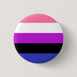 Bóton Redondo 2.54cm Botão da bandeira de Genderfluid