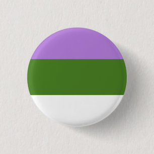 Bóton Redondo 2.54cm Botão da bandeira de Genderqueer