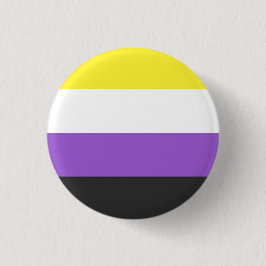 Bóton Redondo 2.54cm Botão da bandeira de Nonbinary