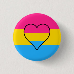 Bóton Redondo 2.54cm Botão da bandeira de Pansexuality