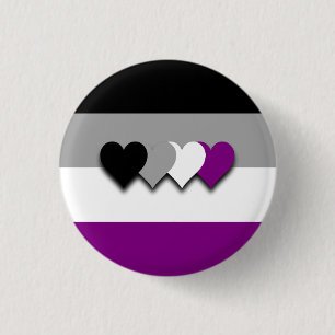 Bóton Redondo 2.54cm Botão da bandeira do Asexuality