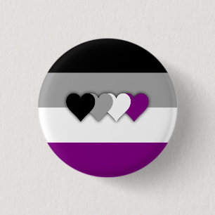 Bóton Redondo 2.54cm Botão da bandeira do Asexuality