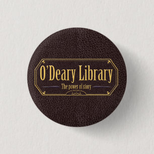 Bóton Redondo 2.54cm Botão da biblioteca de O'Deary