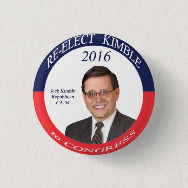 Bóton Redondo 2.54cm Botão da campanha de Kimble 2016 (Frente)