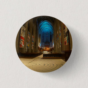 Bóton Redondo 2.54cm Botão da catedral #2 Pinback da benevolência de