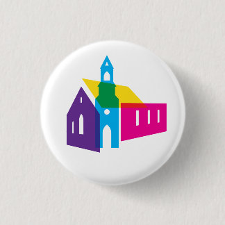Bóton Redondo 2.54cm Botão da Igreja Arco-Íris