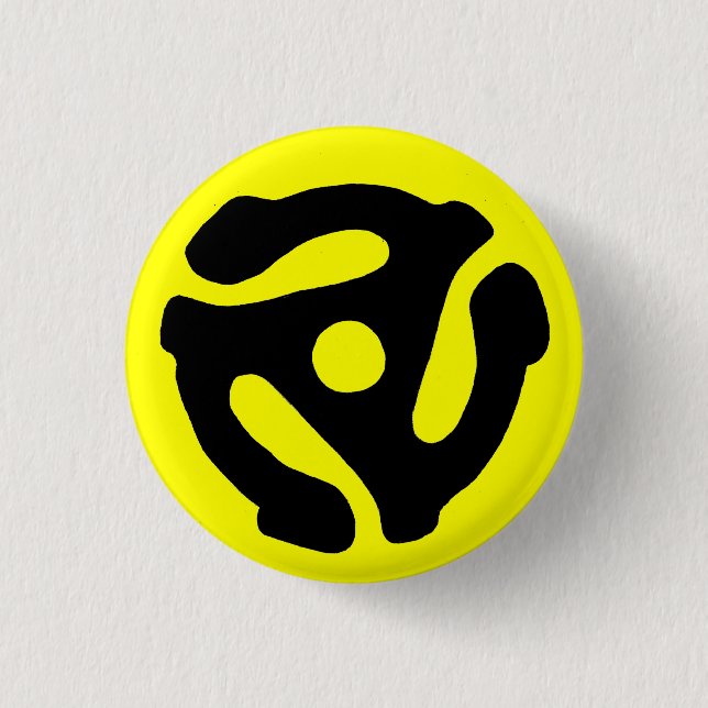 Bóton Redondo 2.54cm Botão da inserção do registro de 45 RPM (Frente)