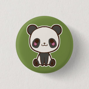 Bóton Redondo 2.54cm Botão da panda