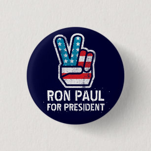Bóton Redondo 2.54cm Botão da paz de Ron Paul