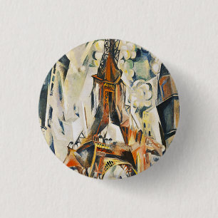 Bóton Redondo 2.54cm Botão da torre Eiffel de Robert Delaunay