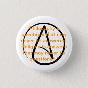 Bóton Redondo 2.54cm Botão das citações do ateísmo