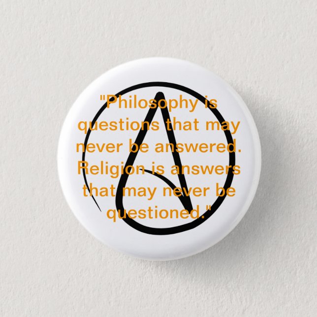 Bóton Redondo 2.54cm Botão das citações do ateísmo (Frente)