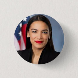 Bóton Redondo 2.54cm Botão de AOC Alexandria Ocasio Cortez