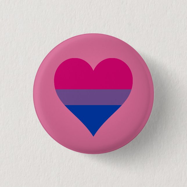 Bóton Redondo 2.54cm Botão de bandeira da Bissexualidade (Frente)