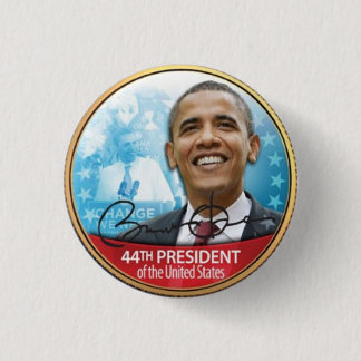 Bóton Redondo 2.54cm Botão de Barack Obama