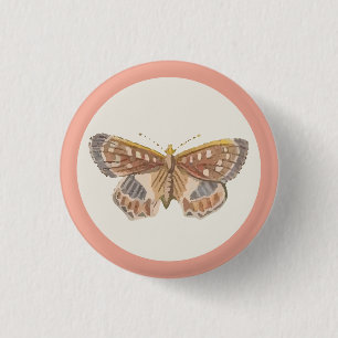 Bóton Redondo 2.54cm Botão de Borboleta Rosa da Rapariga da Equipe