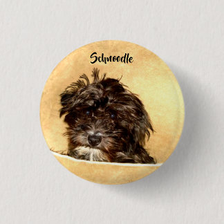 Bóton Redondo 2.54cm Botão de Cachorro Schnoodle