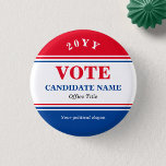 Bóton Redondo 2.54cm Botão de campanha eleitoral política personalizada<br><div class="desc">Botão de campanha eleitoral política personalizada</div>