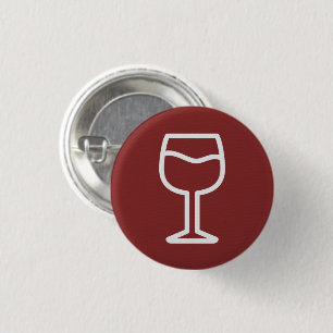 Bóton Redondo 2.54cm Botão de Copo de Vinho