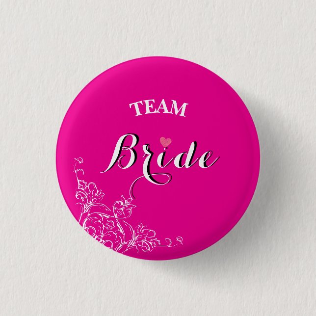 Bóton Redondo 2.54cm Botão de crachá Team Bride ladkiwale (Frente)