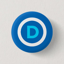 Bóton Redondo 2.54cm Botão de Democrata