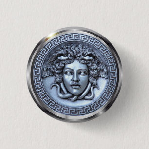 Bóton Redondo 2.54cm Botão de Designer Medusa para Roupas, Chapéus, Etc