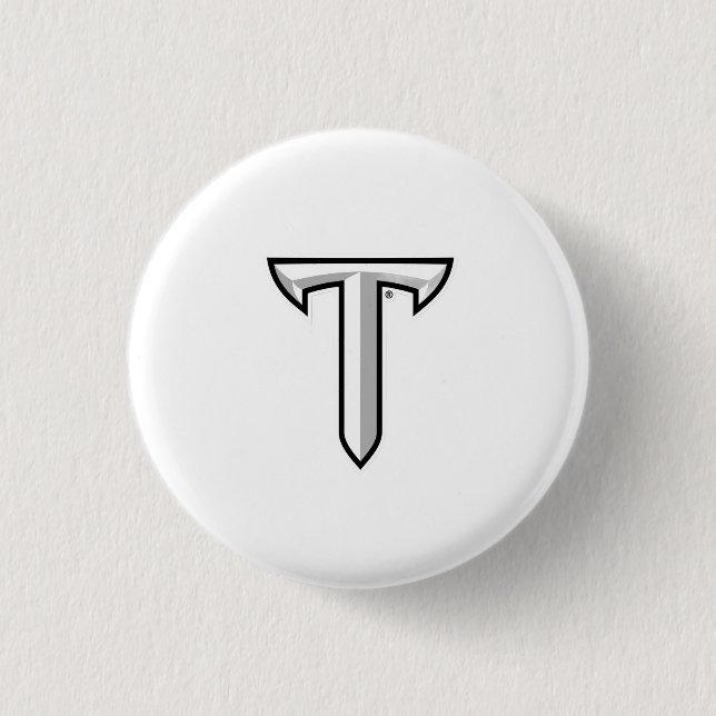 Bóton Redondo 2.54cm Botão de Dia de Jogo da Universidade Troy (Frente)