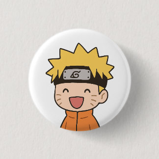 Bóton Redondo 2.54cm Botão de Distintivo Ninja Chibi Fofo - Estilo de A