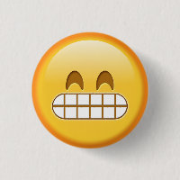 Botão de emoji irritado e engraçado