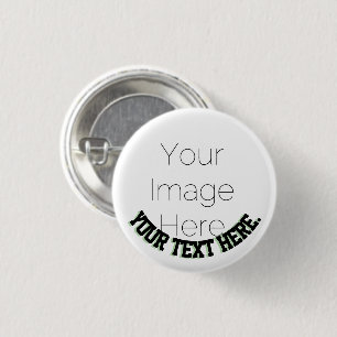 Bóton Redondo 2.54cm Botão de Foto Personalizado com Broche - texto Div