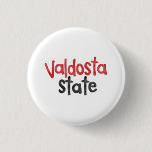 Bóton Redondo 2.54cm Botão de Gameday da Valdosta State