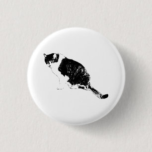 Bóton Redondo 2.54cm Botão de gato com tinta adiciona charme gráfico ex
