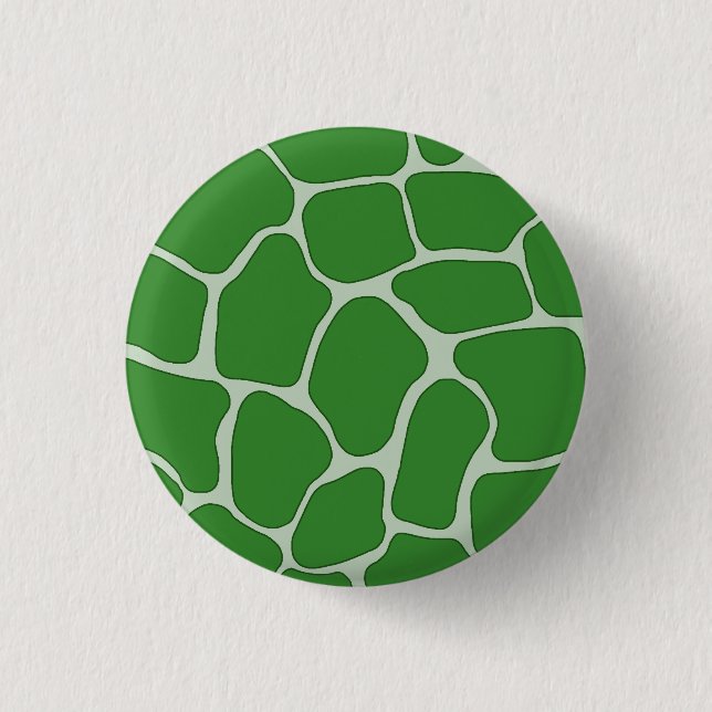 Bóton Redondo 2.54cm Botão de Impressão de Girafa Verde (Frente)