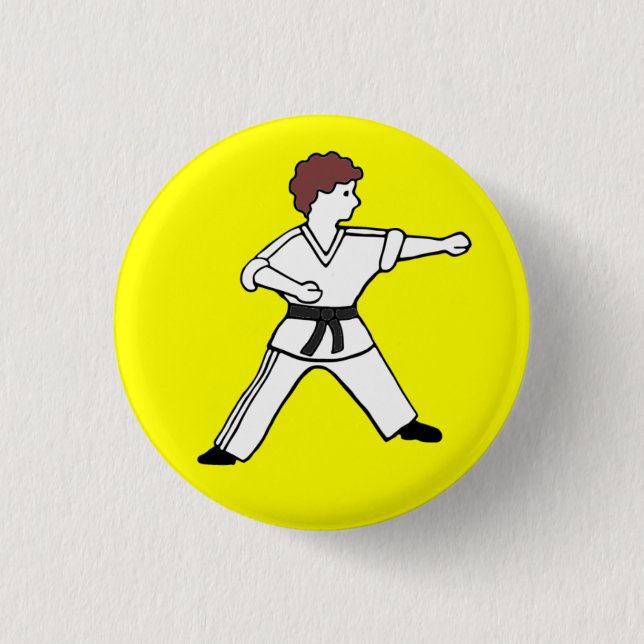 Bóton Redondo 2.54cm Botão de Karate Kid 15 (Frente)