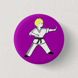 Bóton Redondo 2.54cm Botão de Karate Kid 7