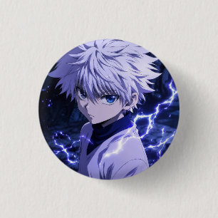 Bóton Redondo 2.54cm Botão de Killua Zoldyck Anime